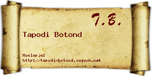 Tapodi Botond névjegykártya